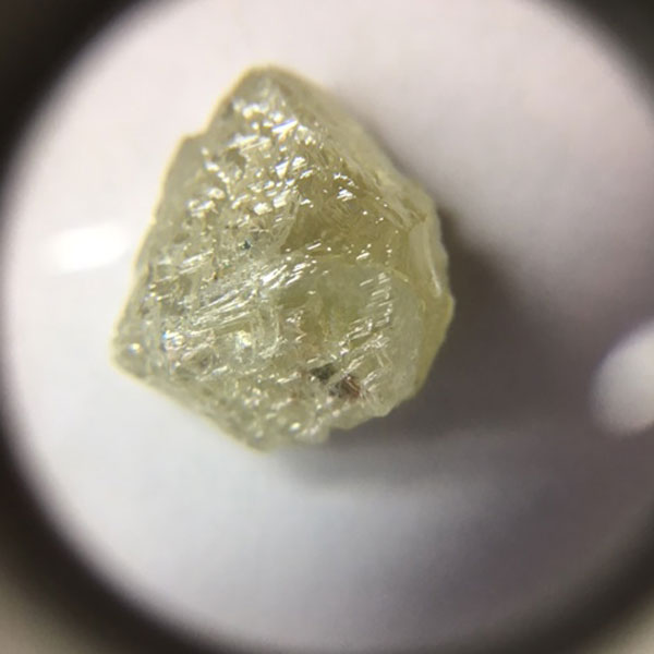 Rough diamond after boiling
