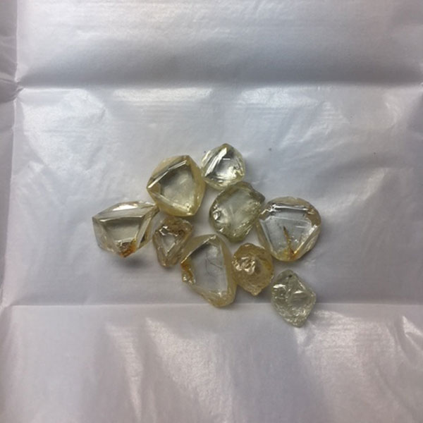 Rough diamond before boiling
