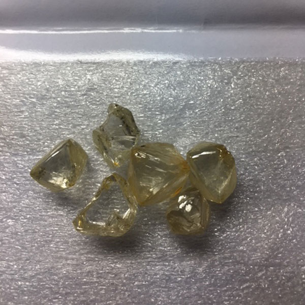 Rough diamond before boiling