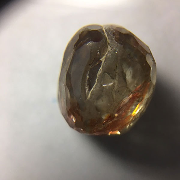 Rough diamond before boiling